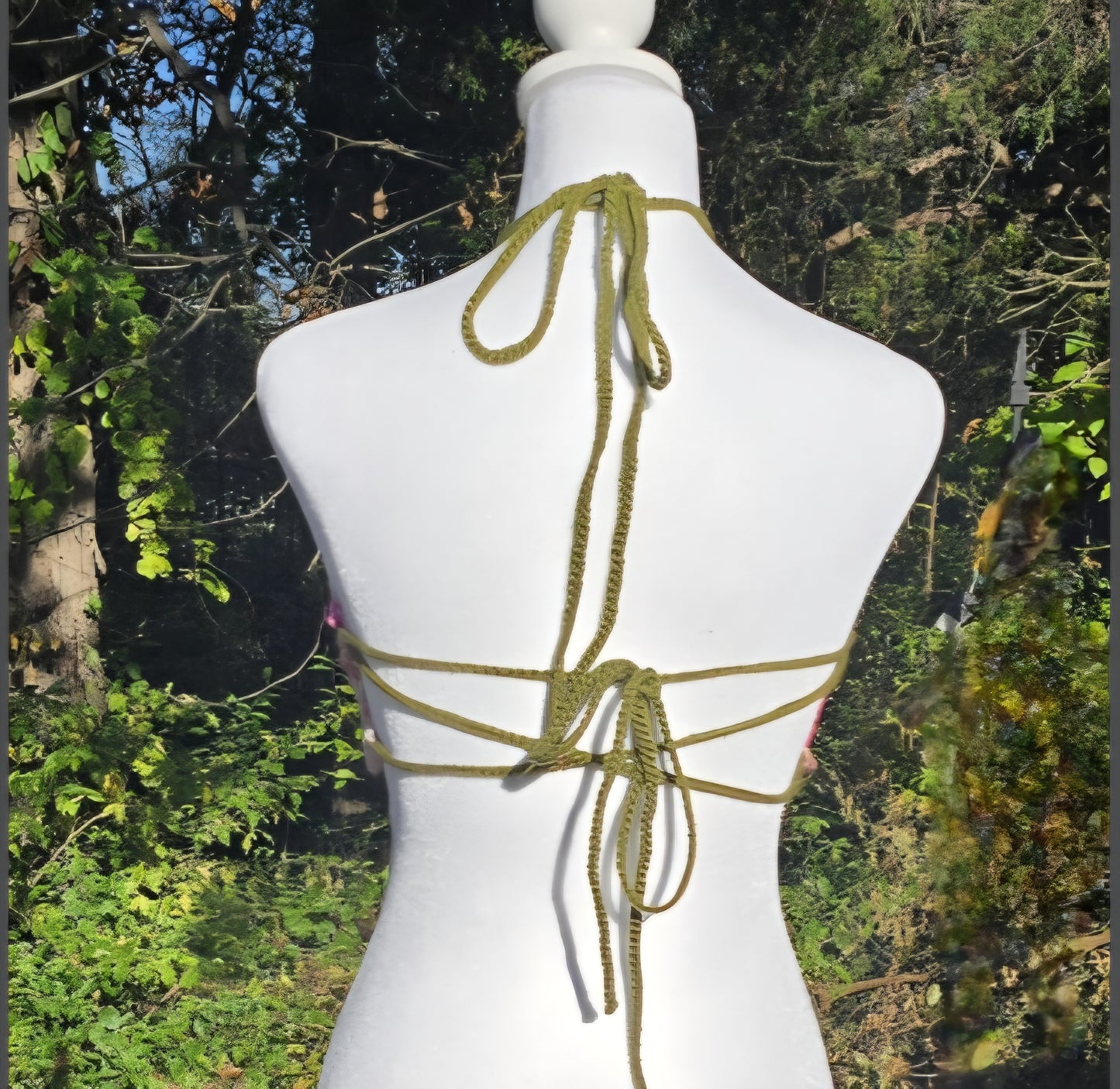 High on Sunshine Crochet Halter Top Rainbow Festival Crop Top Handmade Hippie Rave Top Boho Cannabis Leaf Halter
