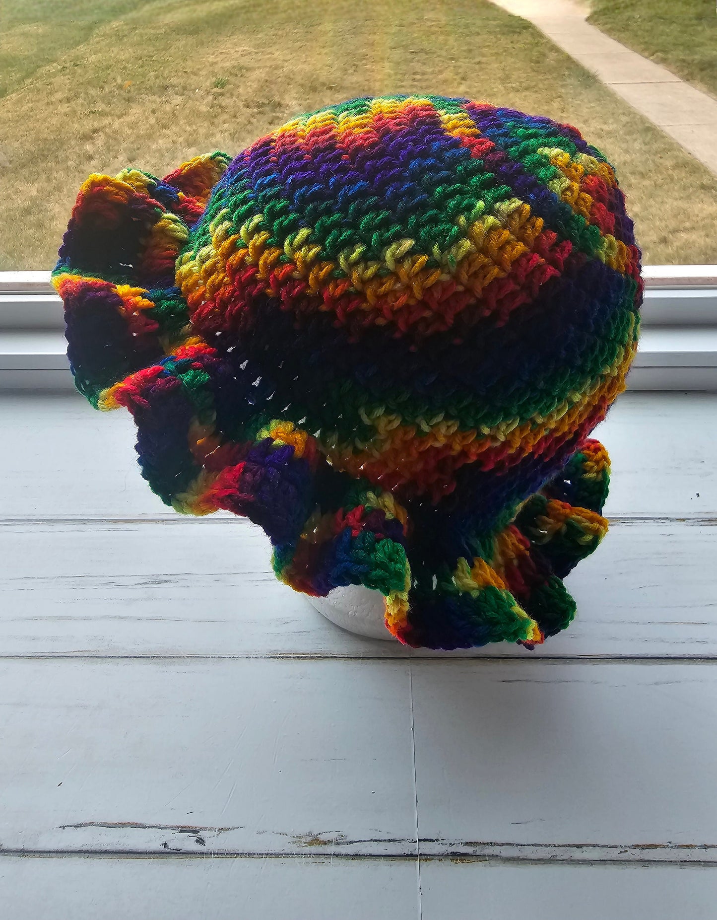 Unisex Handmade Rainbow/Mexicana Crocheted Bucket Hat