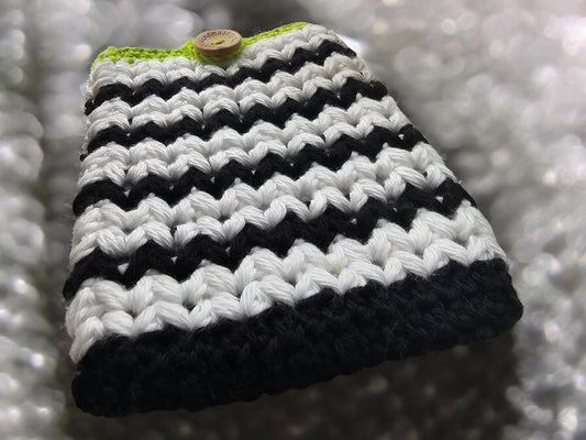 Beetlejuice Kindle Sleeve: Handmade Crocheted E-Reader Cover