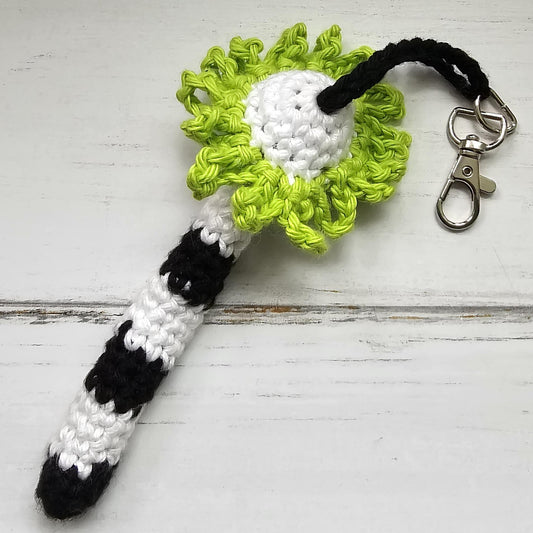 Penjamin / Pennifer Crocheted Halloween Beetlejuice Flower Vape Cart Holder!