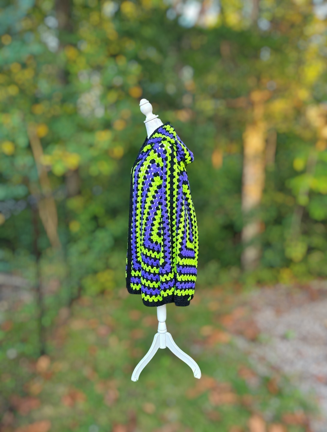 Alien Spooky Glow Crochet Cardigan