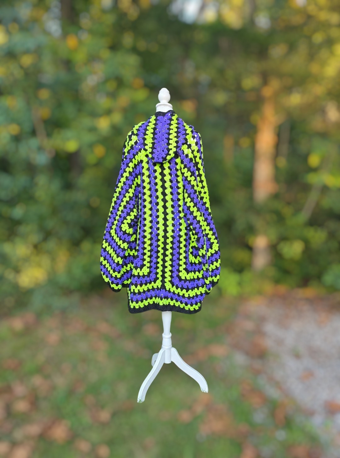Alien Spooky Glow Crochet Cardigan
