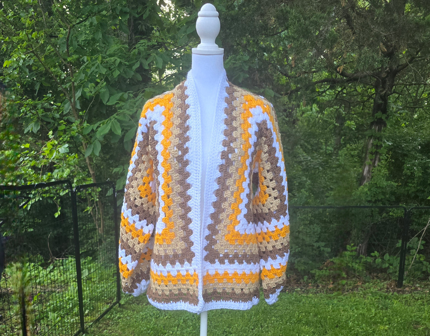 Campfire S'more Granny Square Cardigan