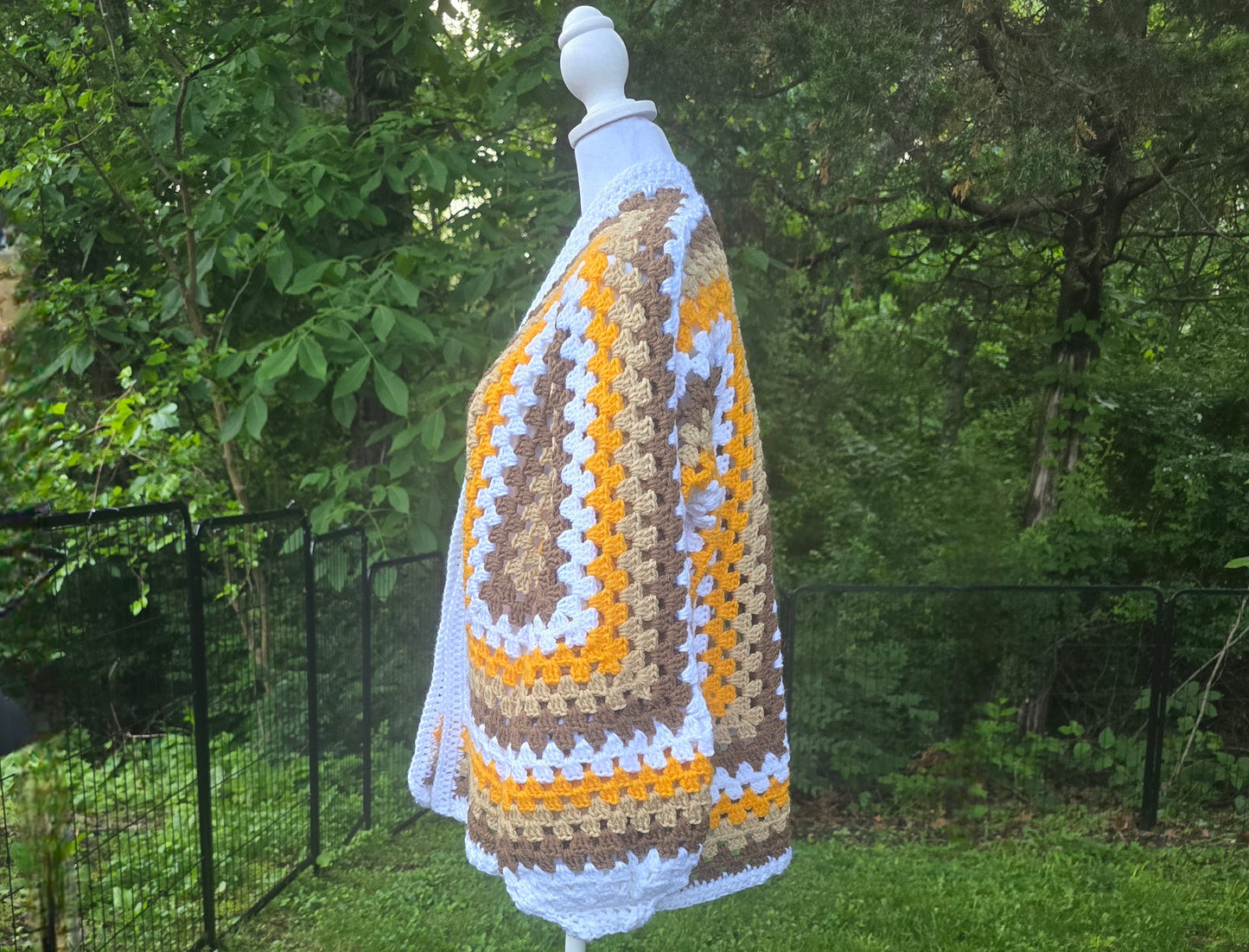 Campfire S'more Granny Square Cardigan