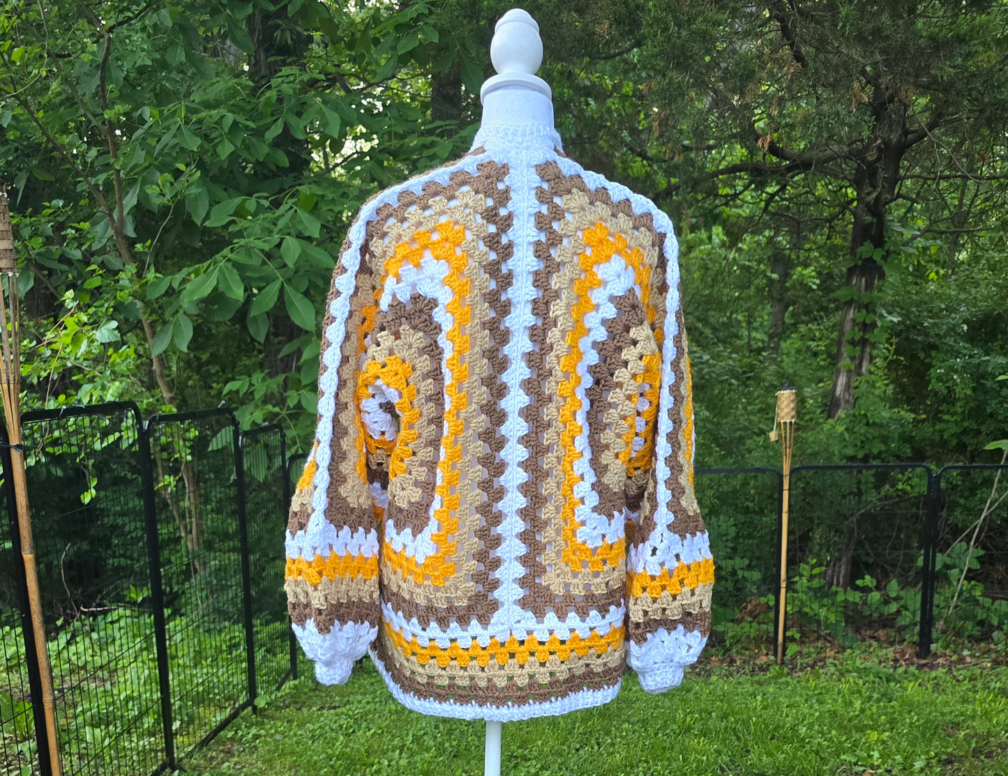 Campfire S'more Granny Square Cardigan
