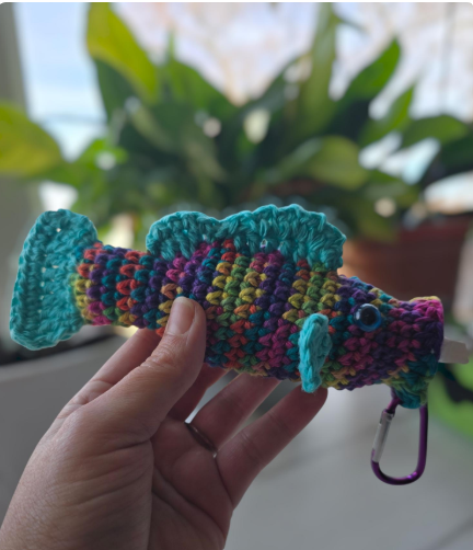 Penjamin / Pennifer Crocheted Puff Puff Pass Bass Vape Cart Holder!  Discreet! Mary Jane Cannabis 420