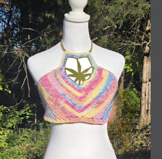 High on Sunshine Crochet Halter Top