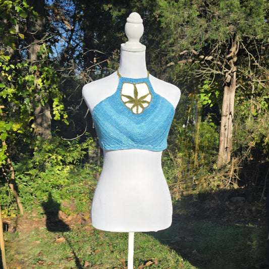 Crochet Mary Jane Halter Top