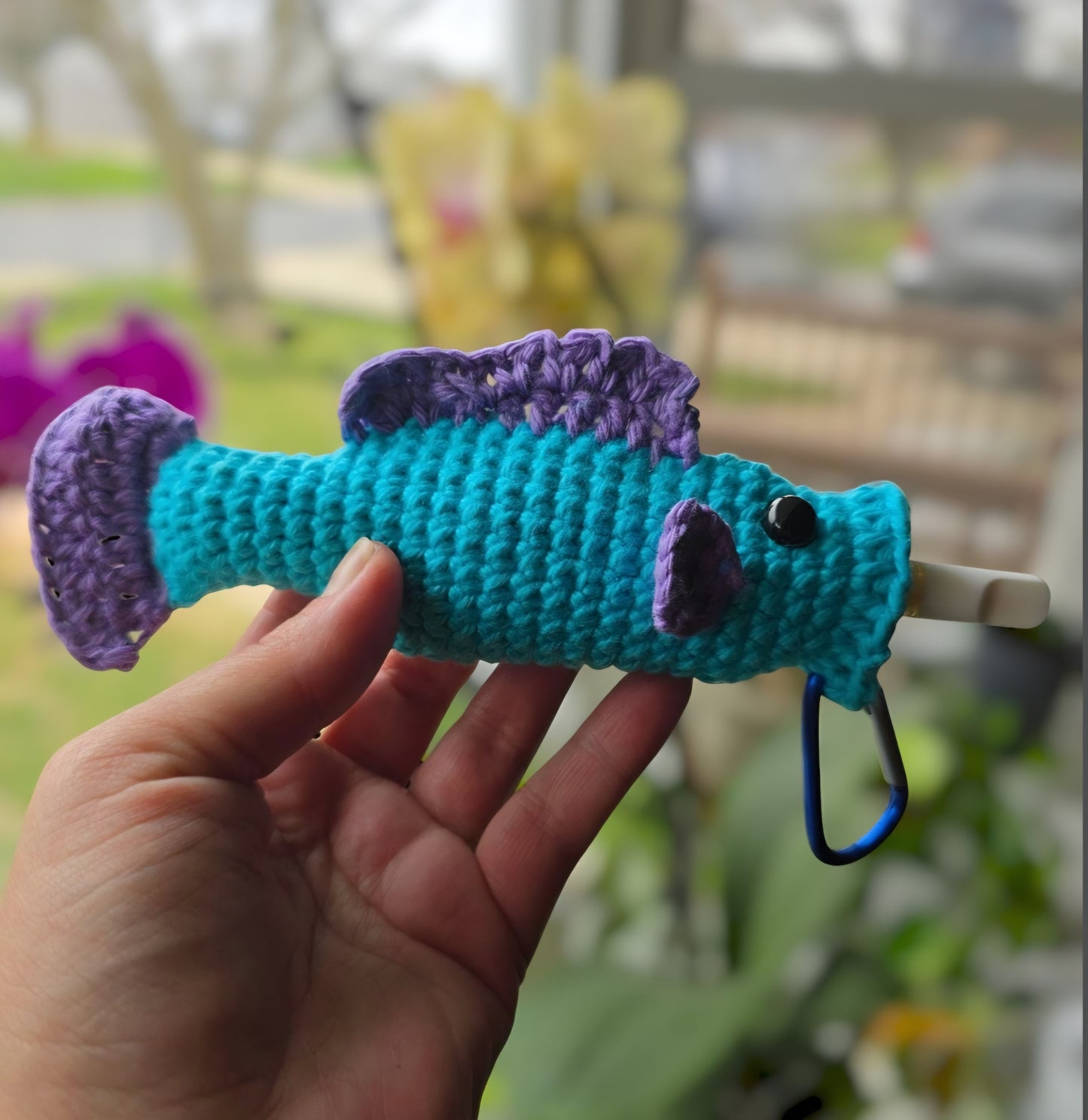 Penjamin / Pennifer Crocheted Puff Puff Pass Bass Vape Cart Holder!  Discreet! Mary Jane Cannabis 420