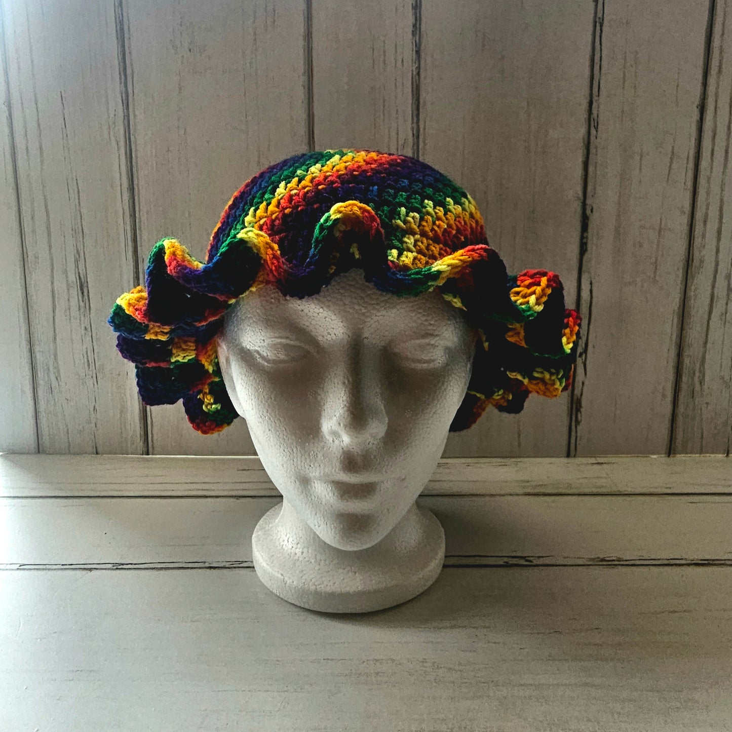 Unisex Handmade Rainbow/Mexicana Crocheted Bucket Hat