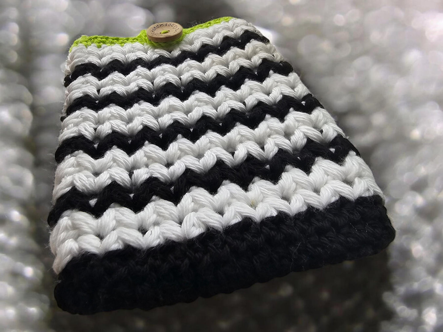 Beetlejuice Kindle Sleeve: Handmade Crocheted E-Reader Cover
