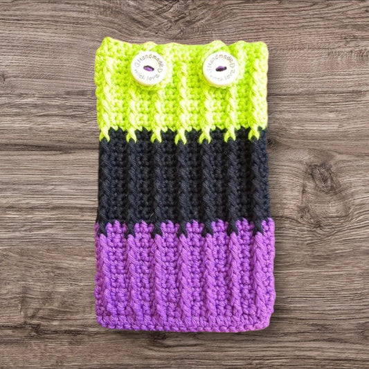 Crocheted Kindle Sleeve: Frankenstein Halloween Cover