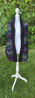 Crochet Pocket Shawl: Handmade Boho Wrap with Pockets