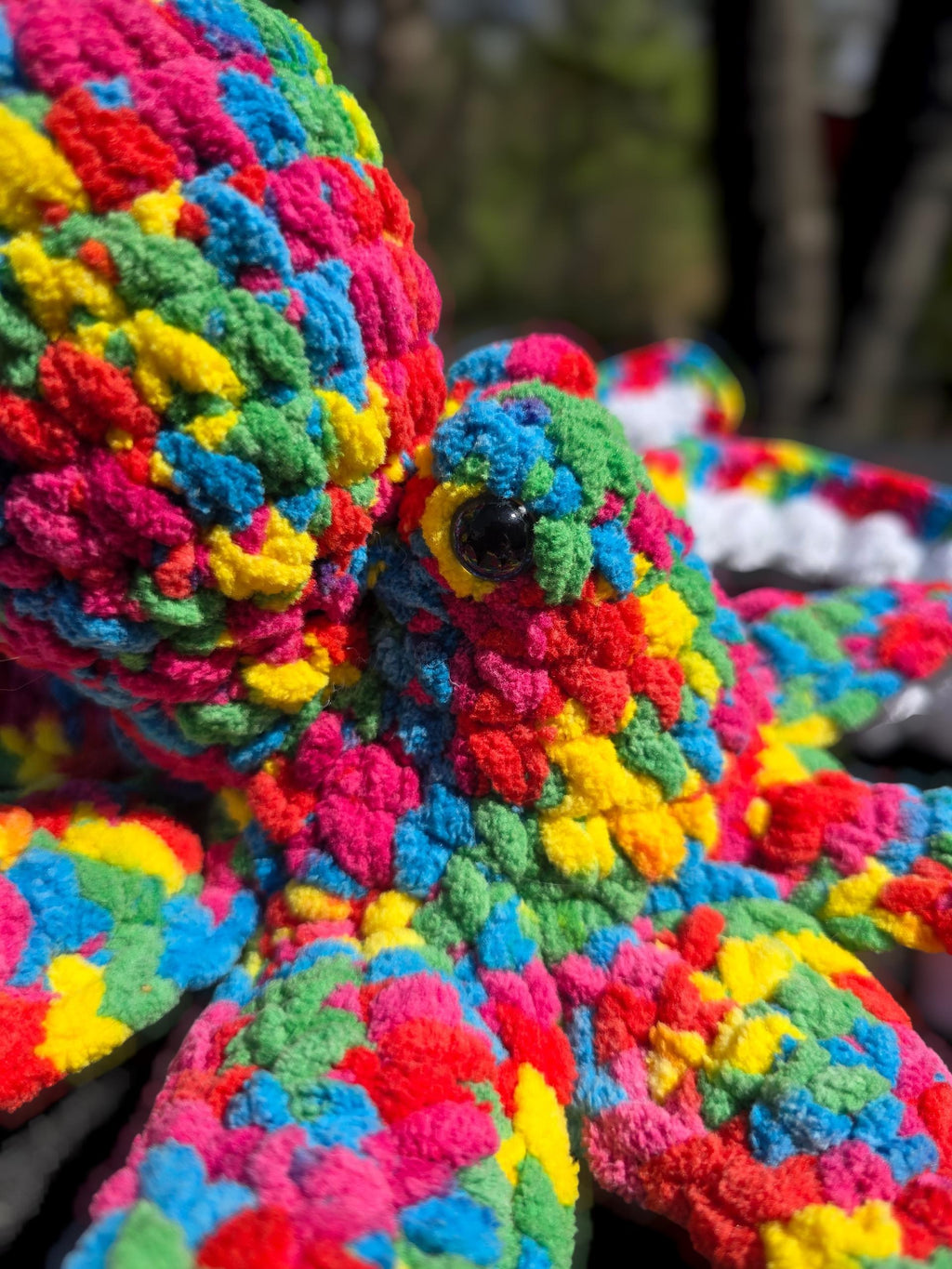 Confetti Kraken Crochet Octopus Plushie | Handmade Rainbow Octopus Stuffed Animal | Colorful Sea Creature Plush | Kawaii Ocean Decor