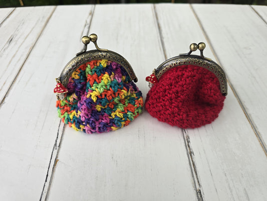 Enchanted Botanicals Collection | Mushroom Coin Bag – Myco Cottage or Rainbow Myco