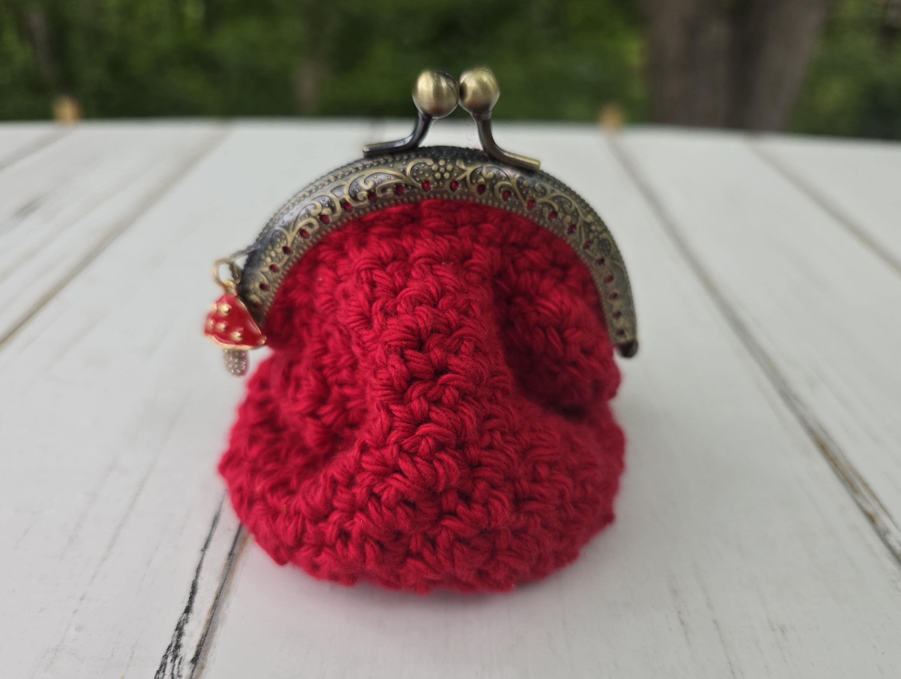 Enchanted Botanicals Collection | Mushroom Coin Bag – Myco Cottage or Rainbow Myco | Crochet Mushroom Coin Purse | Cottagecore Gift