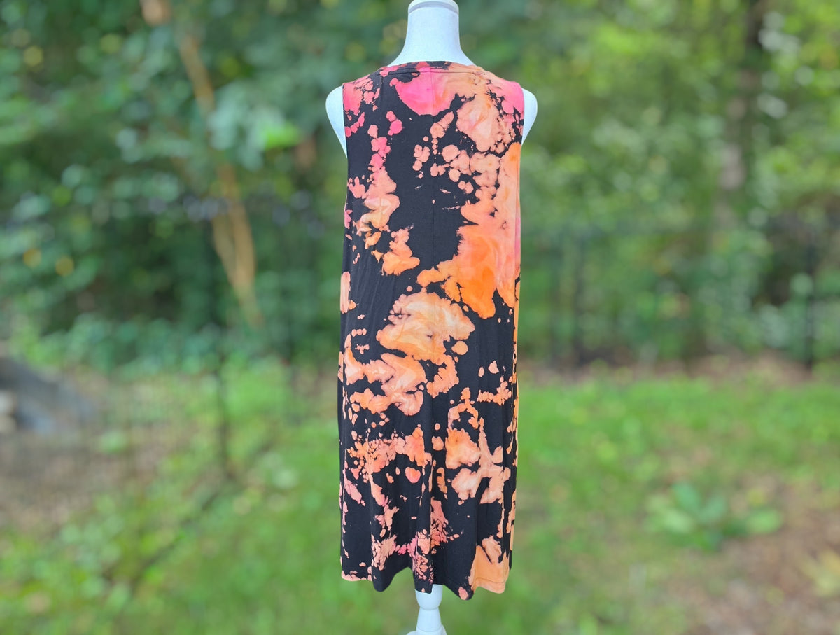Pumpkin Spice Acid-Wash Tank Dress