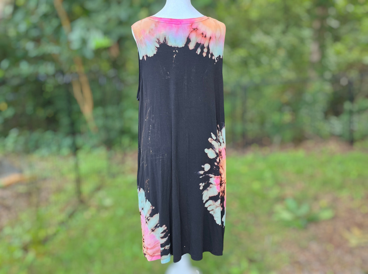Cosmic Firefly Bleach-Dye Tank Dress