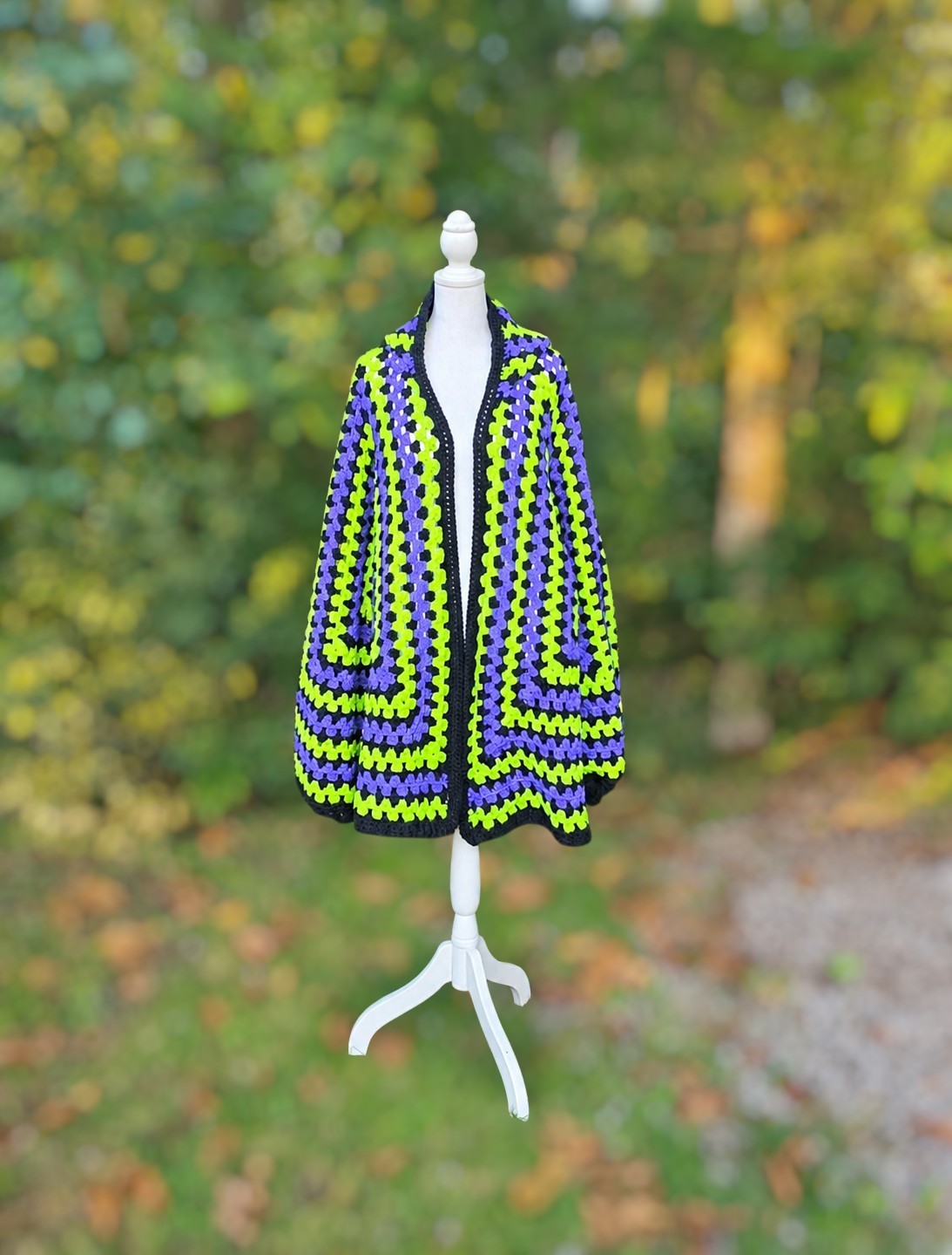Alien Spooky Glow Crochet Cardigan